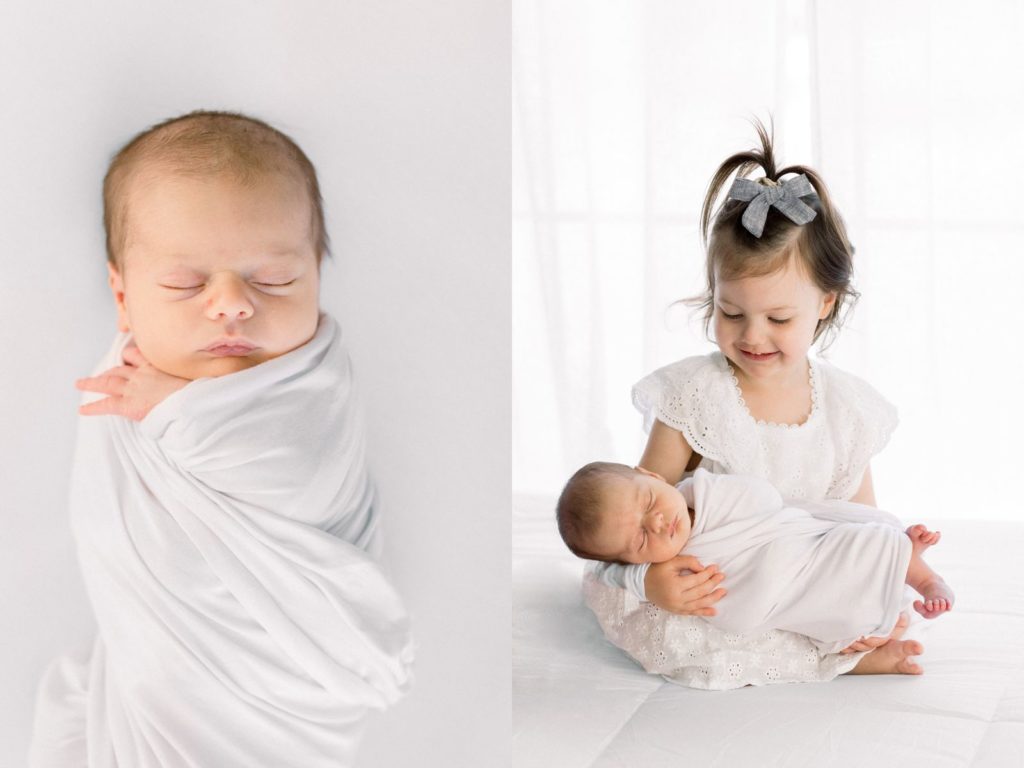 Rolla photographer provides outfits, wardrobe, dresses, bows, newborn wraps and shoots in a clean white studio. 